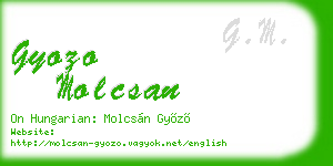 gyozo molcsan business card