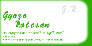 gyozo molcsan business card